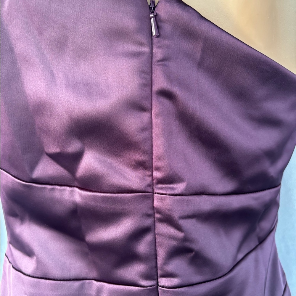 David's Bridal Asymmetrical Plum Dress - Picture 5 of 15